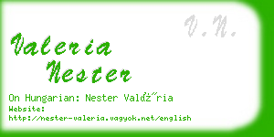 valeria nester business card